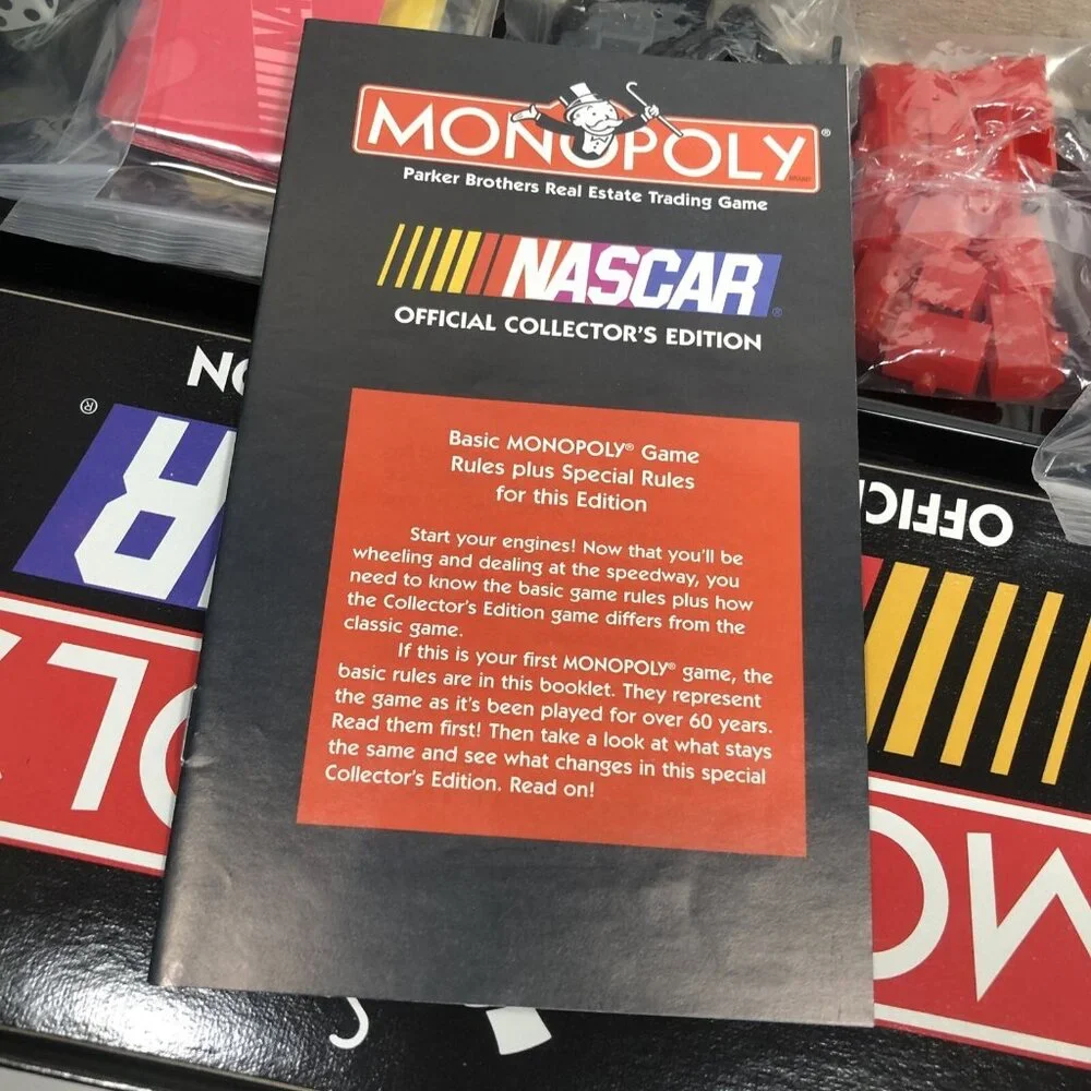Monopoly Parker Bros Board Game 1996 NASCAR Official Collectors Edition Complete